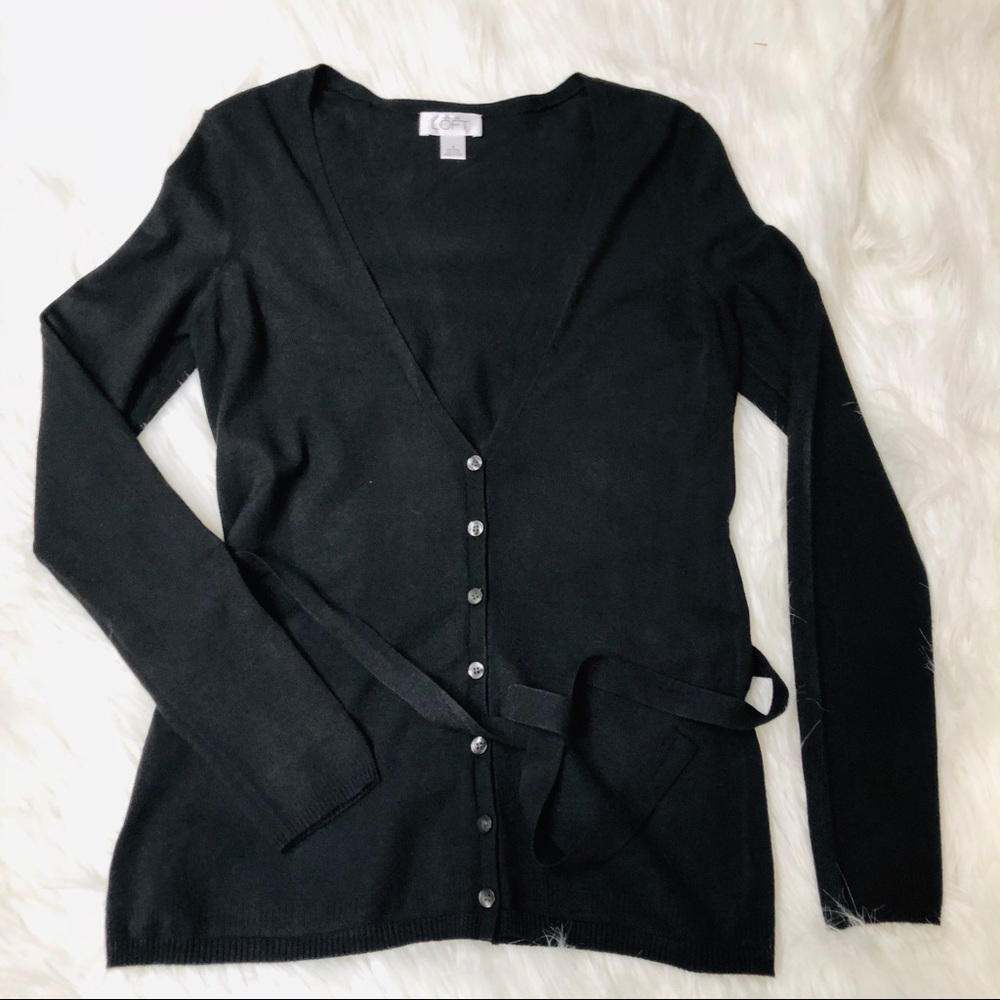 EUC Ann Taylor LOFT Button-Down Cardigan w/ Belt